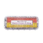 1.4-2.8mm 12 Sizes Rubber Rings Watches Gaskets Tiny Crown O Ring Box Set for Waterproof Seal