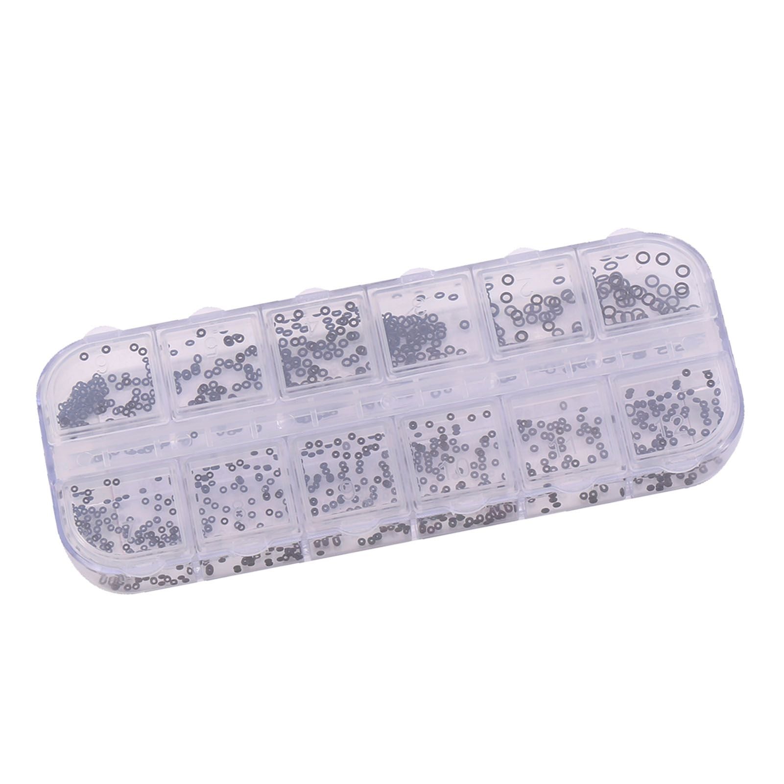 1.4-2.8mm 12 Sizes Rubber Rings Watches Gaskets Tiny Crown O Ring Box Set for Waterproof Seal