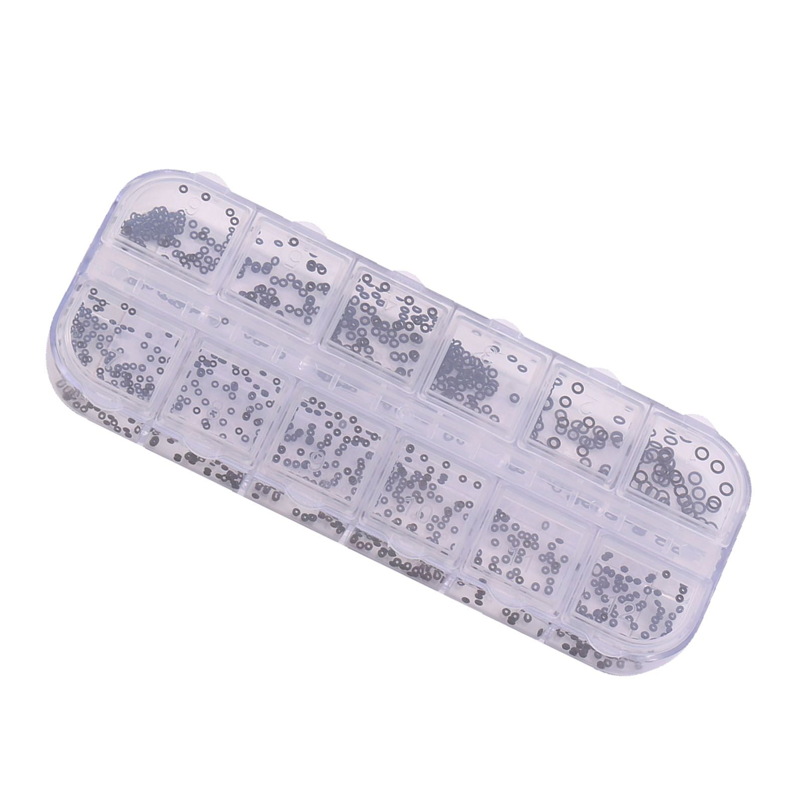 1.4-2.8mm 12 Sizes Rubber Rings Watches Gaskets Tiny Crown O Ring Box Set for Waterproof Seal