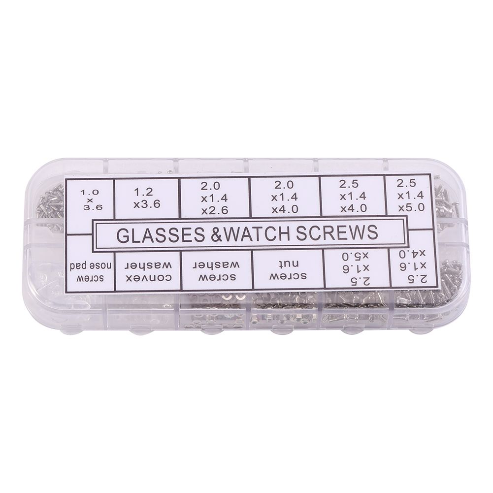 Eyeglass Sunglass Watch Repair Stainless Steel Screws Nuts Tool Kit Tweezer Screwdriver