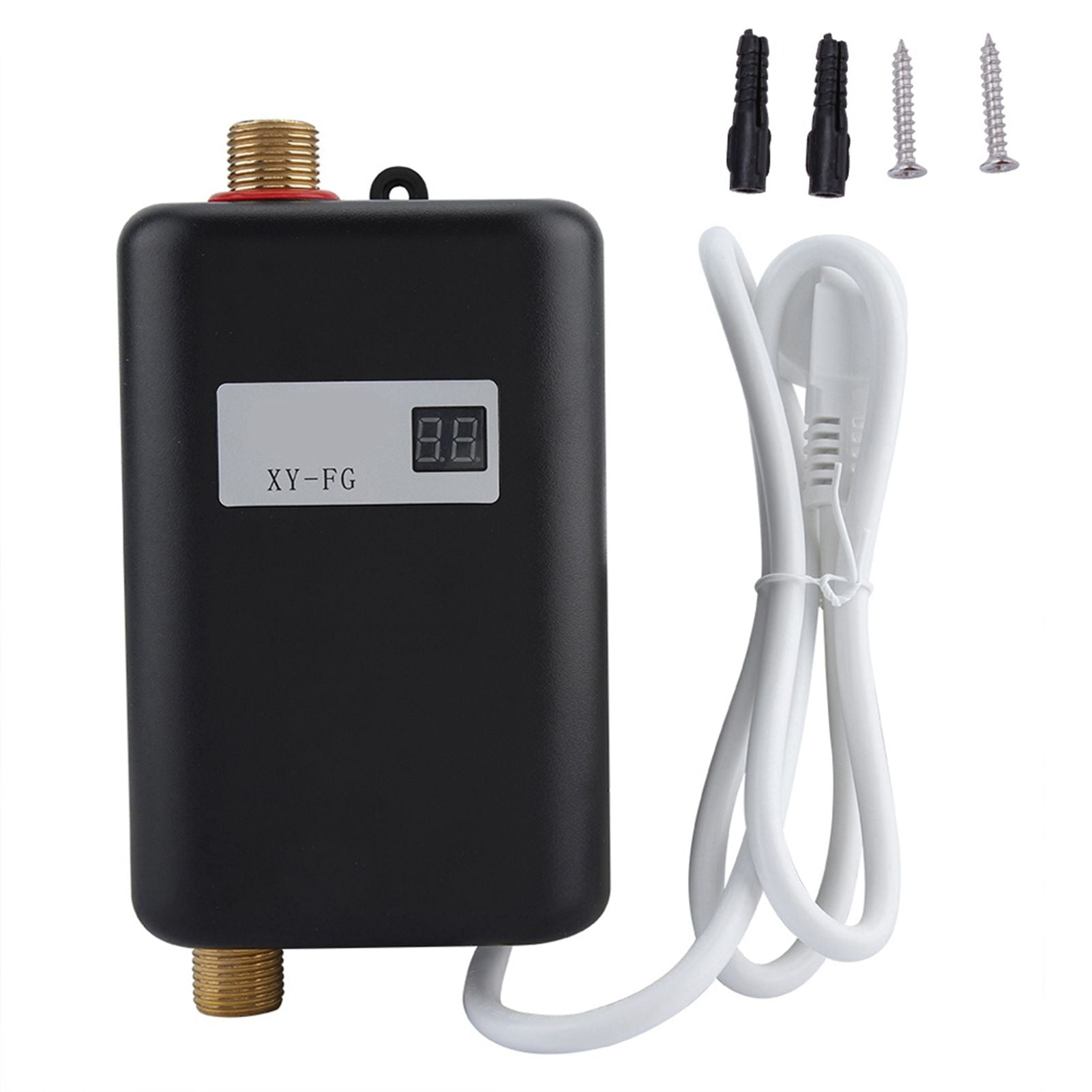 220V 3800W Mini Electric Tankless Instant Hot Water Heater Bathroom Kitchen Washing Black
