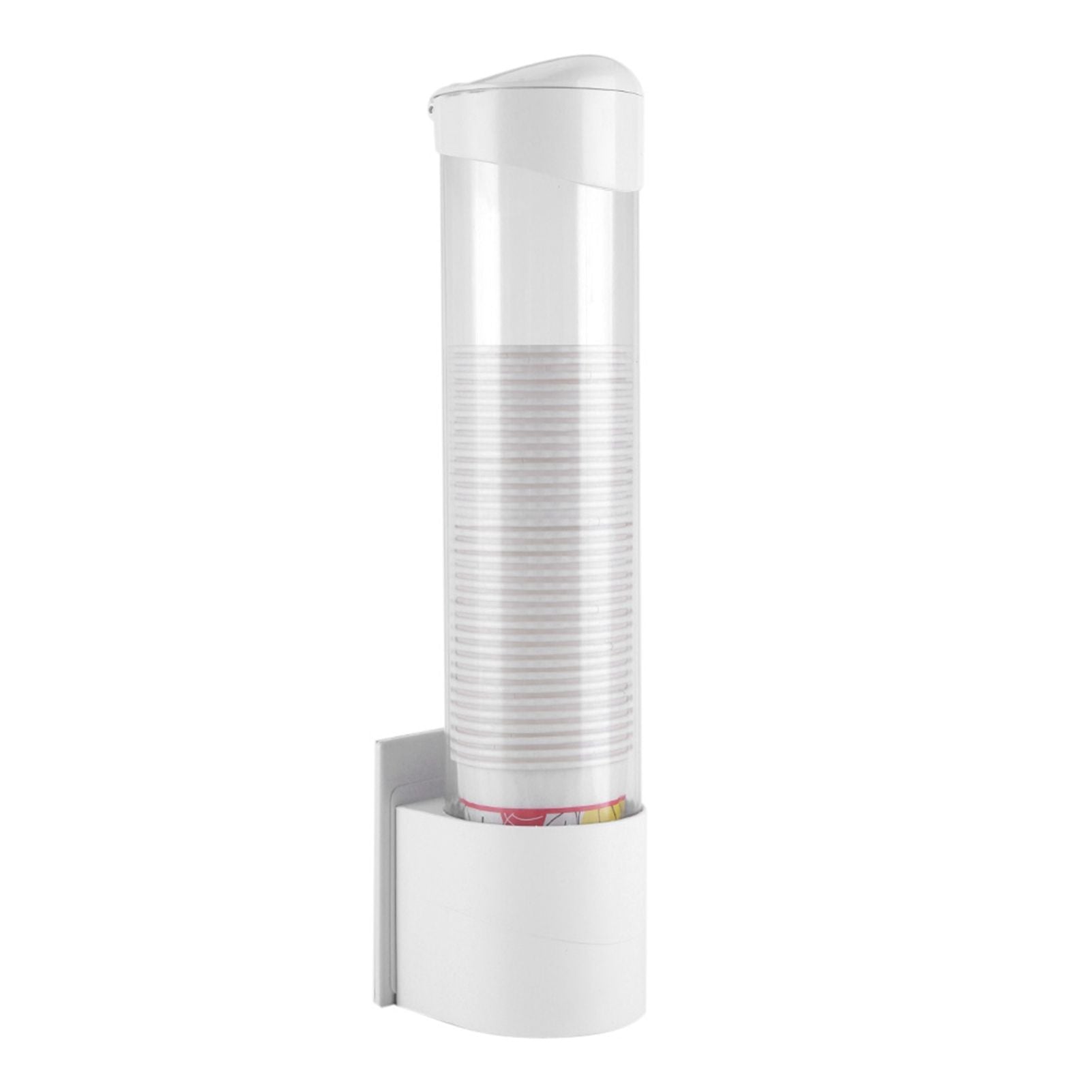 Anti Dust Paper Cup Dispenser Plastic Holder 7.5cm 50 Cups Convenient Container