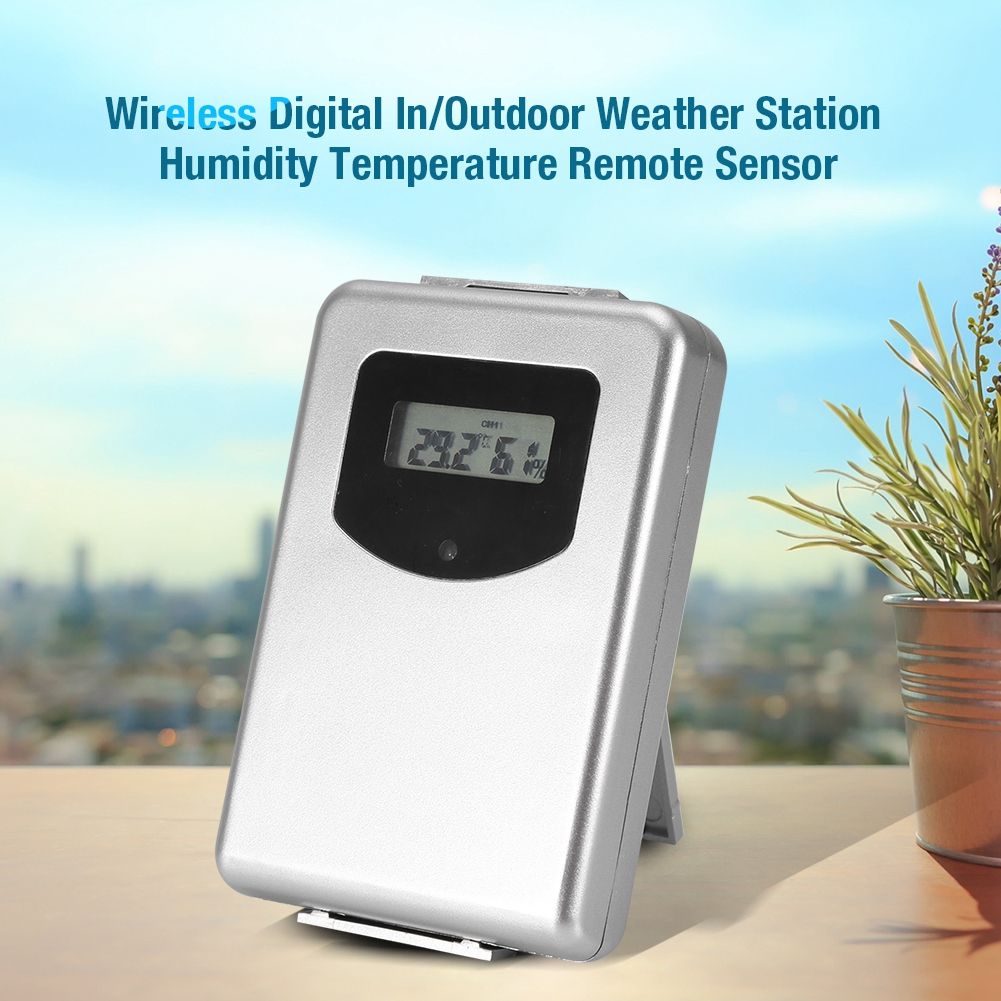 Battery Powered Wireless Digital In/Outdoor Thermometer Humidity Temperature Remote Sensor