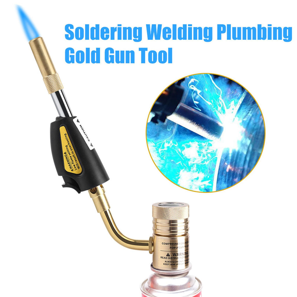 Gas Self Ignition Turbo Torch Brazing Soldering Propane Welding Plumbing Gun Tool