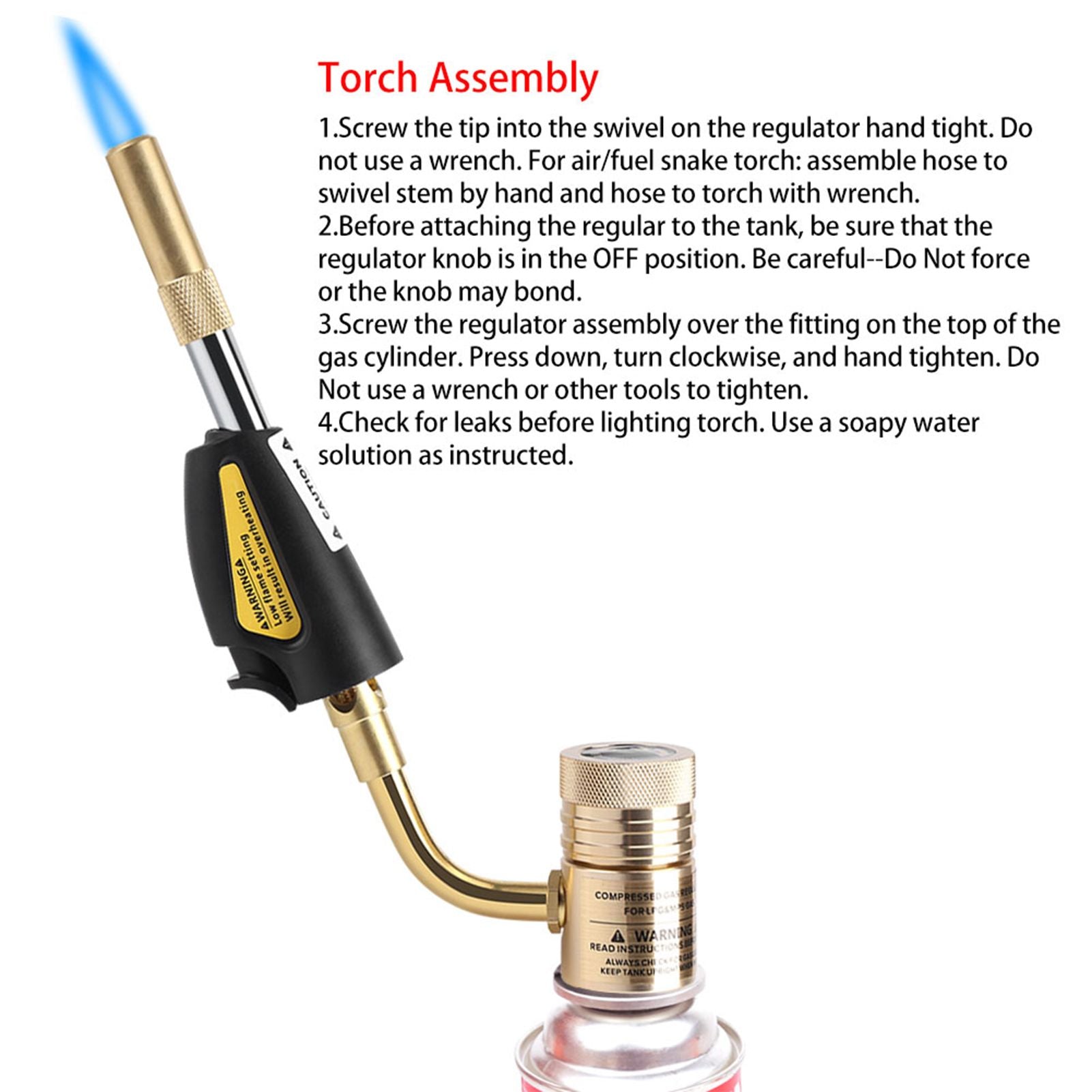 Gas Self Ignition Turbo Torch Brazing Soldering Propane Welding Plumbing Gun Tool