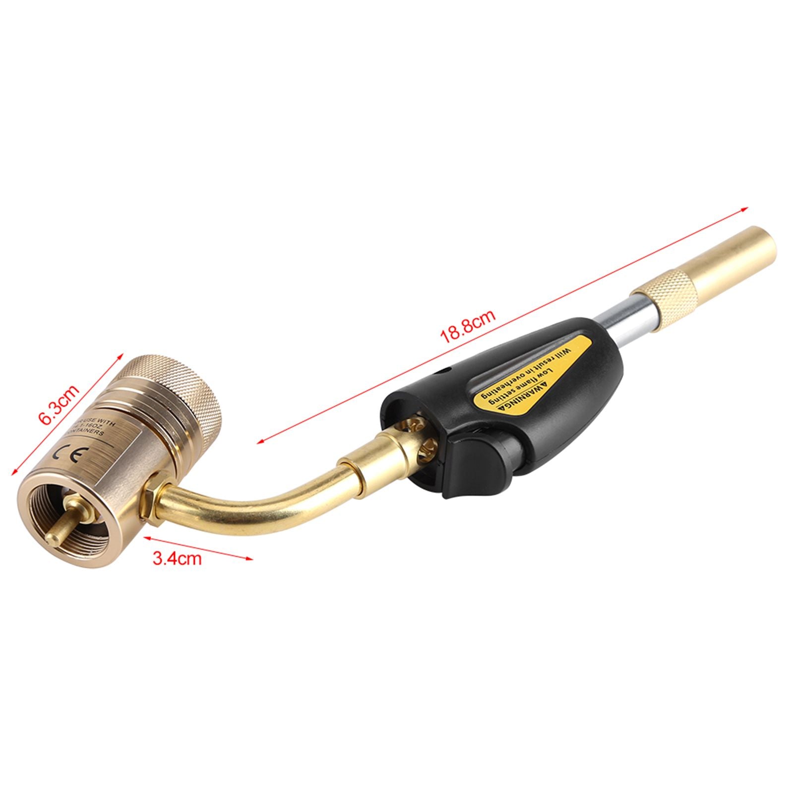 Gas Self Ignition Turbo Torch Brazing Soldering Propane Welding Plumbing Gun Tool