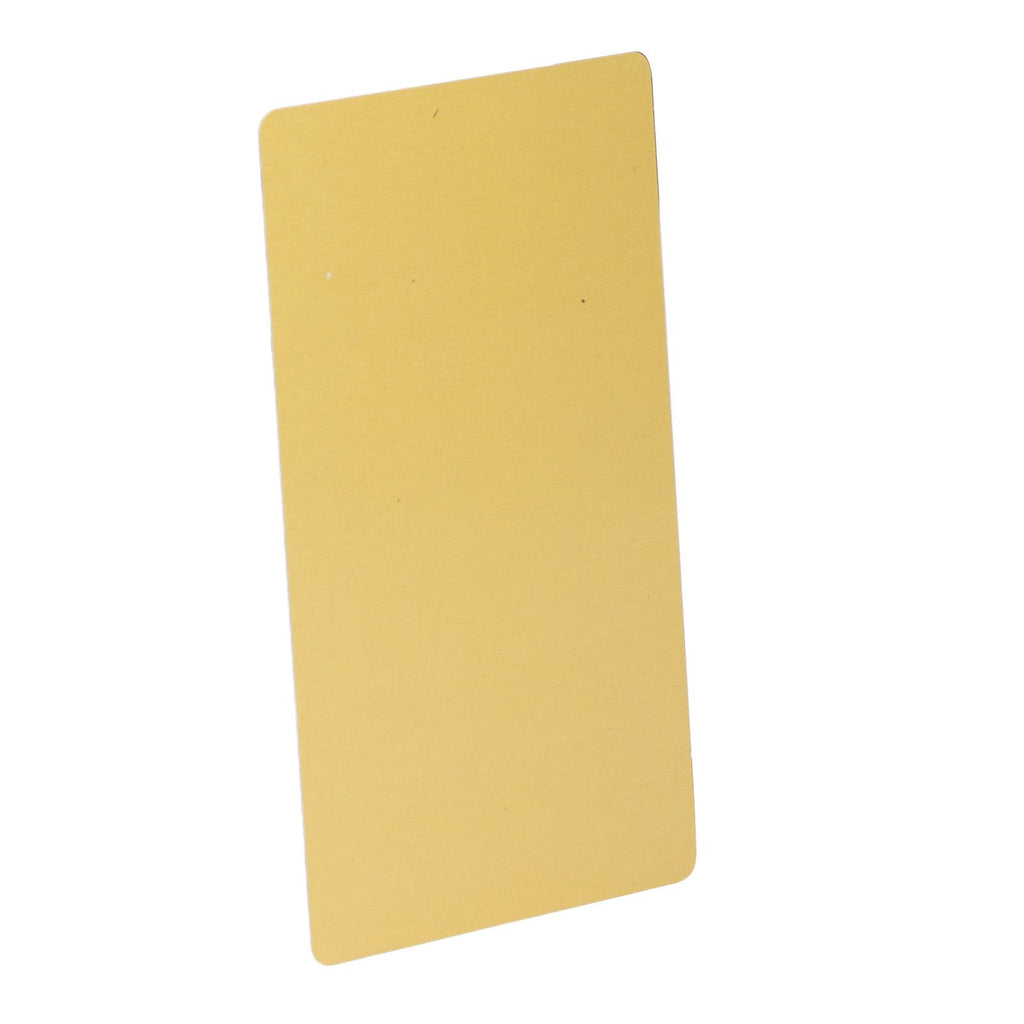 50Pcs Impressive Blanks Laser Mark Engraved Metal Business Visiting Name Cards (Yellow)
