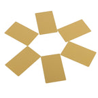 50Pcs Impressive Blanks Laser Mark Engraved Metal Business Visiting Name Cards (Yellow)