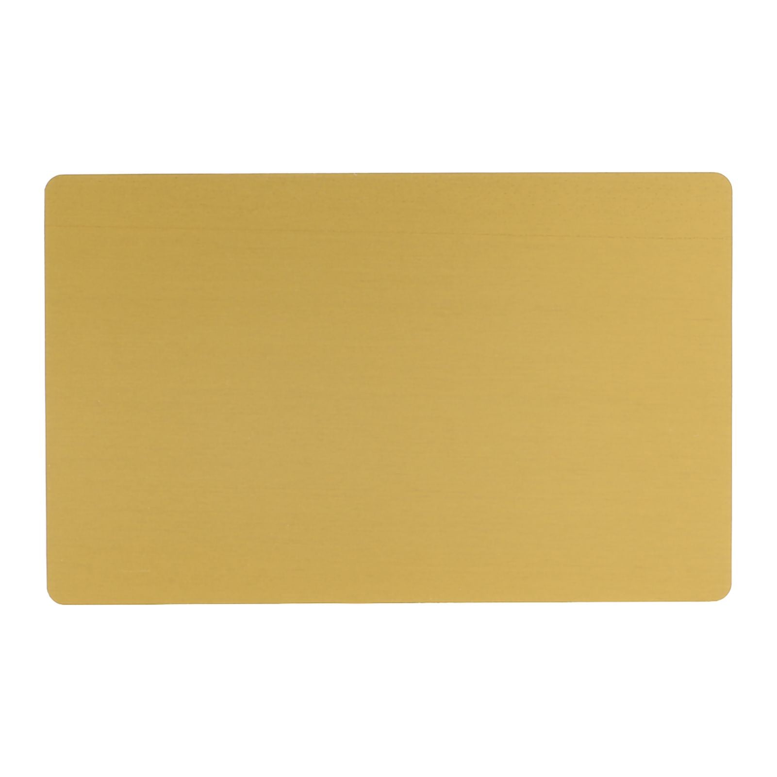 50Pcs Impressive Blanks Laser Mark Engraved Metal Business Visiting Name Cards (Yellow)