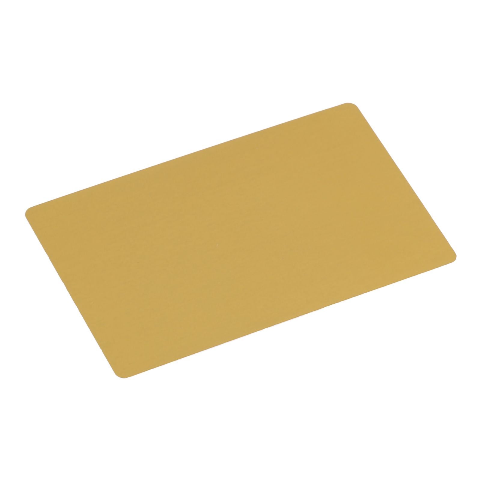 50Pcs Impressive Blanks Laser Mark Engraved Metal Business Visiting Name Cards (Yellow)