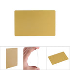 50Pcs Impressive Blanks Laser Mark Engraved Metal Business Visiting Name Cards (Yellow)