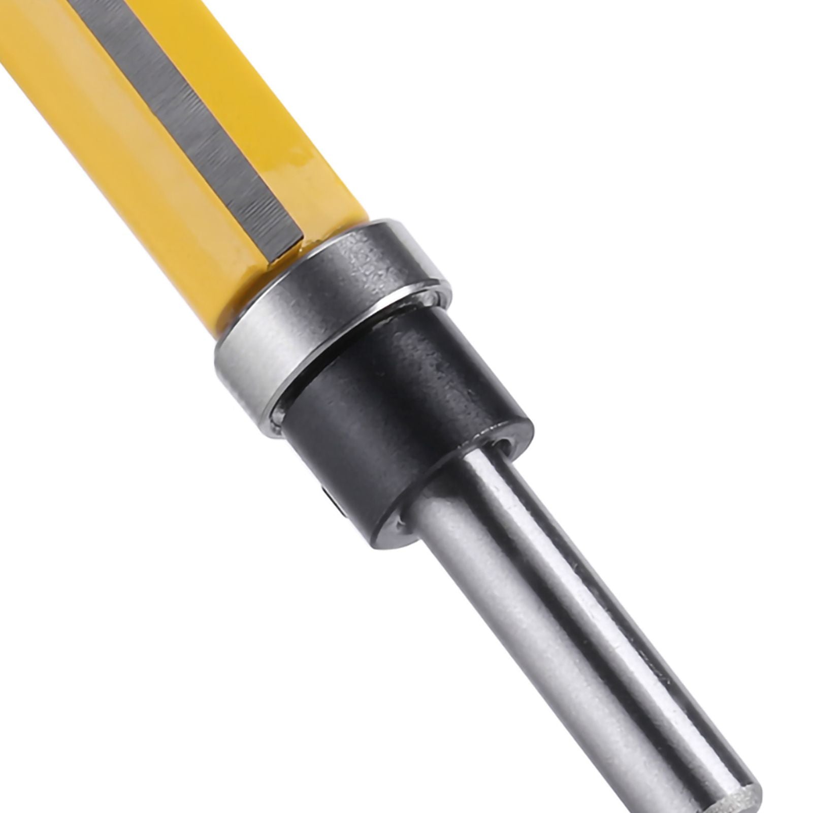 Flush Trim Router Bit with Top and Bottom Bearing 1‑1/2inch H * 1/4inch Shank Woodworking Tool