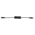 5Pcs LED Strip Light Wire Switch with Female and Male DC 12V Power Connector Plug Black