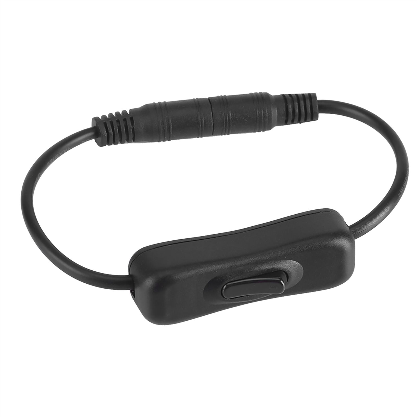 5Pcs LED Strip Light Wire Switch with Female and Male DC 12V Power Connector Plug Black