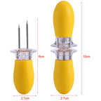 8 Pcs Stainless Steel Corn On The Cob Skewers Holder Forks Prongs BBQ Kitchen Party