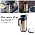 850mL 12V Portable in Car Stainless Steel Electric Heating Cup Boiling Water Bettle Travel Use