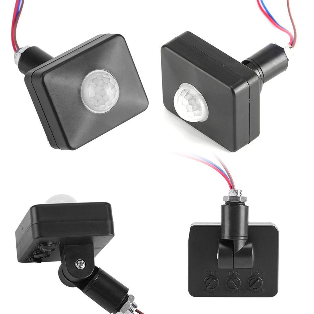 Black PIR Switch Infrared Motion Lighting Sensor Detector Wall Pavement Switch Outdoor