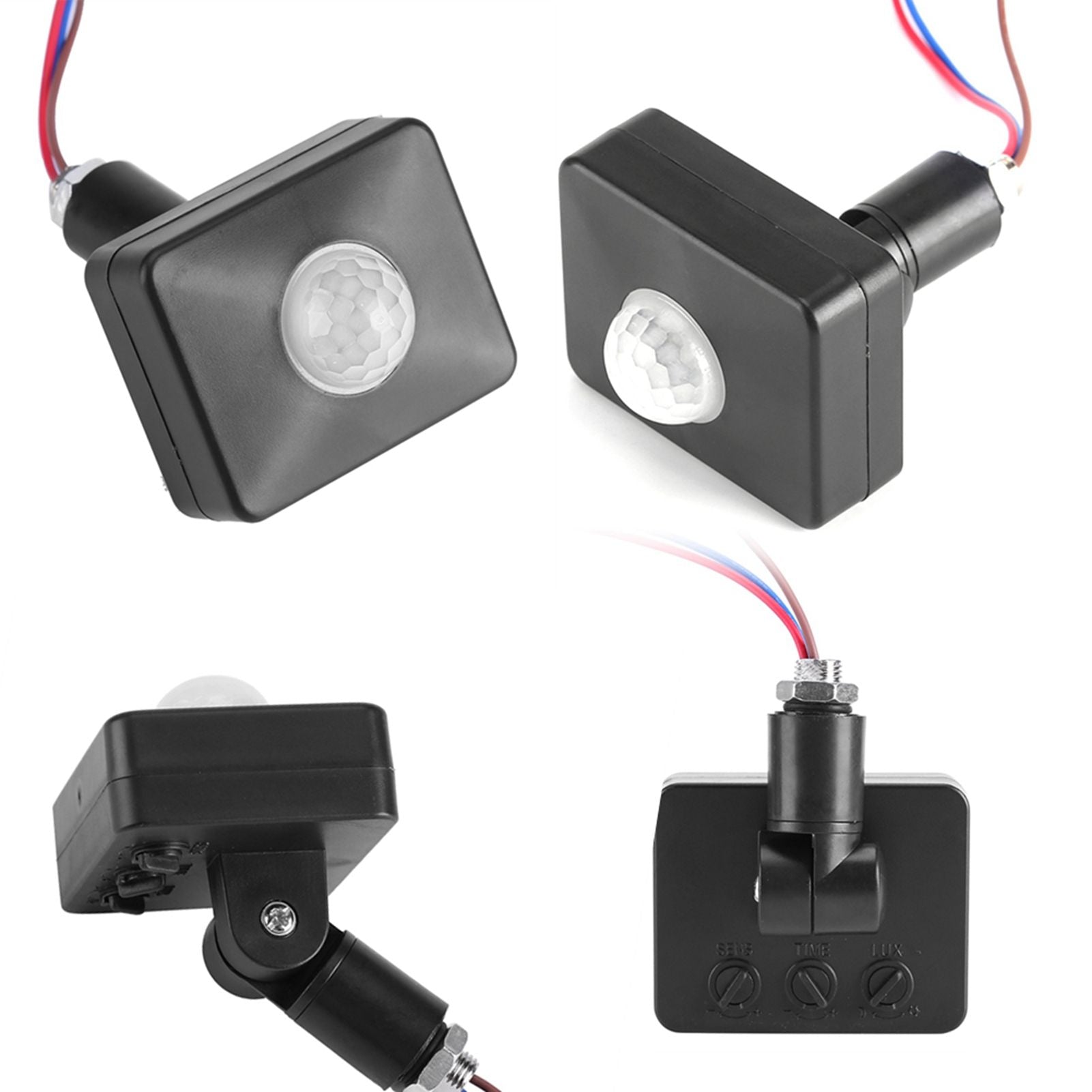 Black PIR Switch Infrared Motion Lighting Sensor Detector Wall Pavement Switch Outdoor