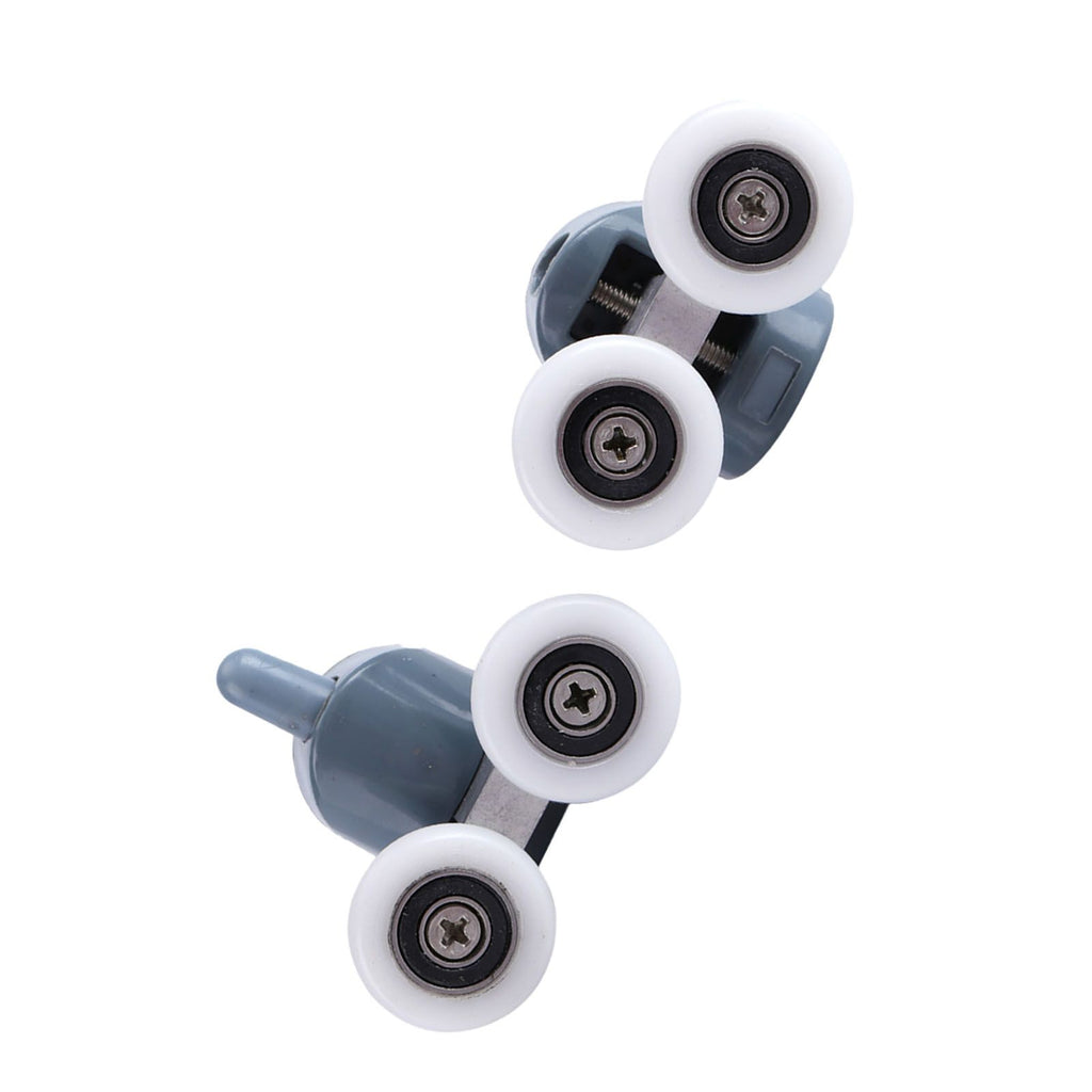 8 x Twin Bottom Top Shower Door Rollers Pulleys Wheels Runners Bathroom Double Wheel