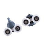 8 x Twin Bottom Top Shower Door Rollers Pulleys Wheels Runners Bathroom Double Wheel