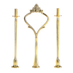 Multi tiers Cake Tray Stand Handle Fruit Plate Hardware Fitting Holder(3-tiers Crown Gold)