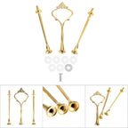 Multi tiers Cake Tray Stand Handle Fruit Plate Hardware Fitting Holder(3-tiers Crown Gold)