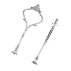 Multi tiers Cake Tray Stand Handle Fruit Plate Hardware Fitting Holder(2-tiers Crown Silver)