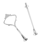 Multi tiers Cake Tray Stand Handle Fruit Plate Hardware Fitting Holder(2-tiers Crown Silver)