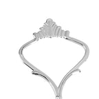 Multi tiers Cake Tray Stand Handle Fruit Plate Hardware Fitting Holder(2-tiers Crown Silver)