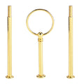 Multi tiers Cake Tray Stand Handle Fruit Plate Hardware Fitting Holder(3-tiers Round Gold)
