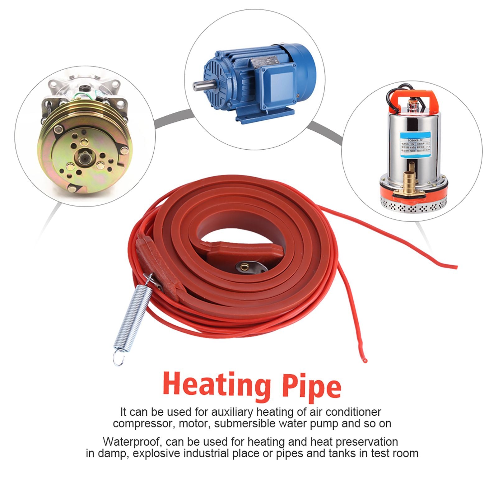 75W 220V Multipurpose Heater Strip Pipe Conditioner Compressor Wine Beer Brew Heating Belt