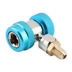 R134A/C Low High Quick Connector Air Conditioning Coupler Adapter Extractor Valve Core (Blue)