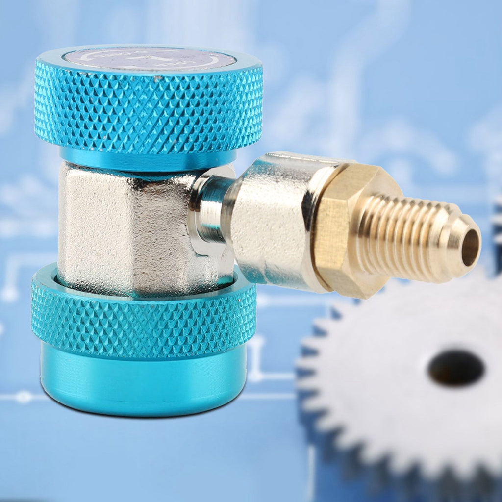R134A/C Low High Quick Connector Air Conditioning Coupler Adapter Extractor Valve Core (Blue)