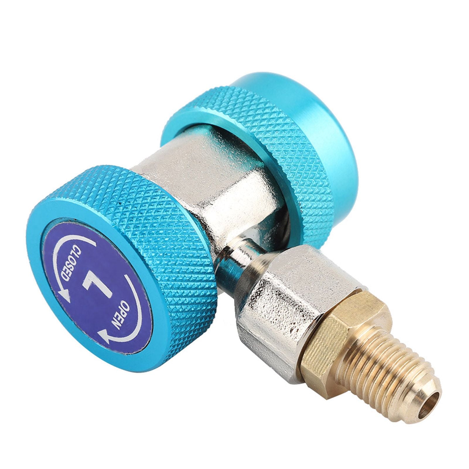 R134A/C Low High Quick Connector Air Conditioning Coupler Adapter Extractor Valve Core (Blue)