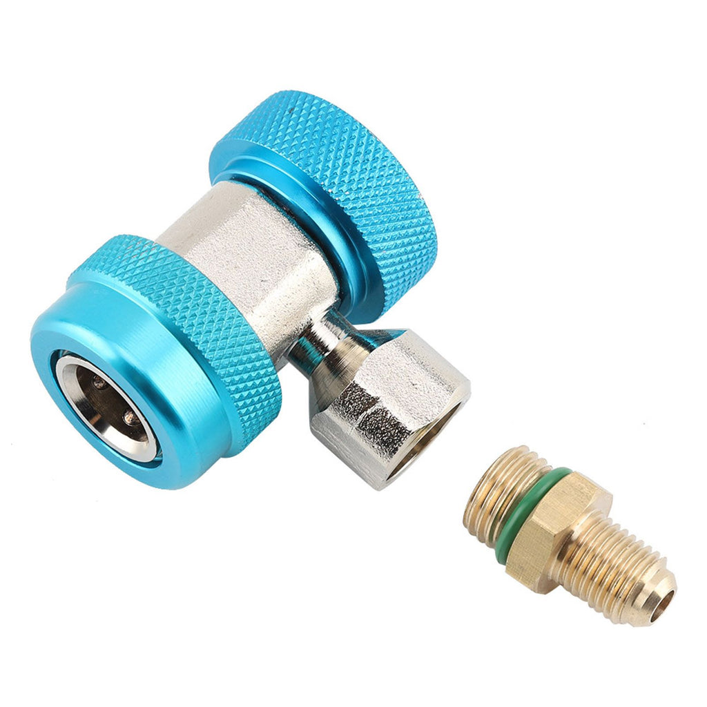 R134A/C Low High Quick Connector Air Conditioning Coupler Adapter Extractor Valve Core (Blue)