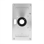 235*120*8mm Aluminum Router Table Insert Plate with 4 Rings and Screws for Woodworking Benches
