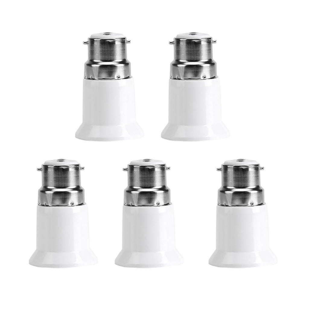 5pcs B22 Male to E27 Female Socket Base Bulb Adapter Converter Lamp Holders