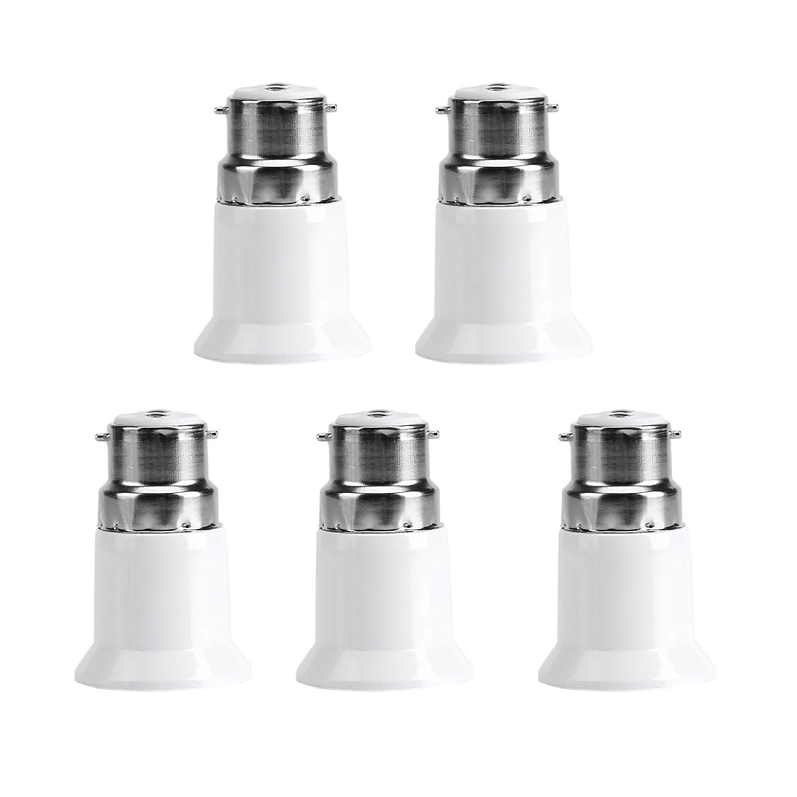 5pcs B22 Male to E27 Female Socket Base Bulb Adapter Converter Lamp Holders