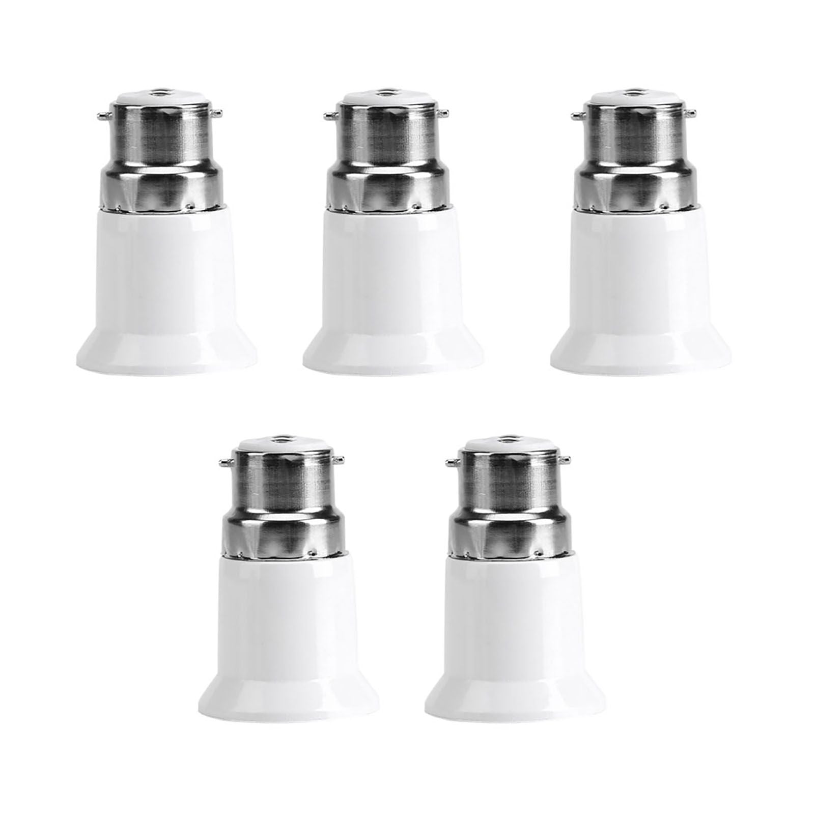 5pcs B22 Male to E27 Female Socket Base Bulb Adapter Converter Lamp Holders