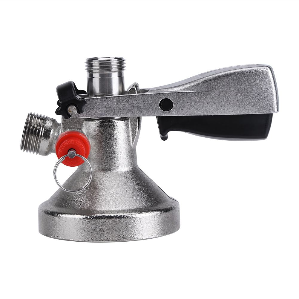 G Type Keg Stainless Steel Coupler Draft Beer Dispenser Brew w Air Valve Home