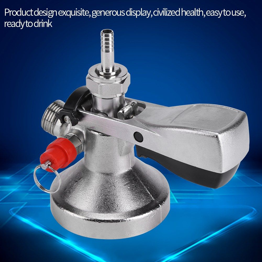 G Type Keg Stainless Steel Coupler Draft Beer Dispenser Brew w Air Valve Home