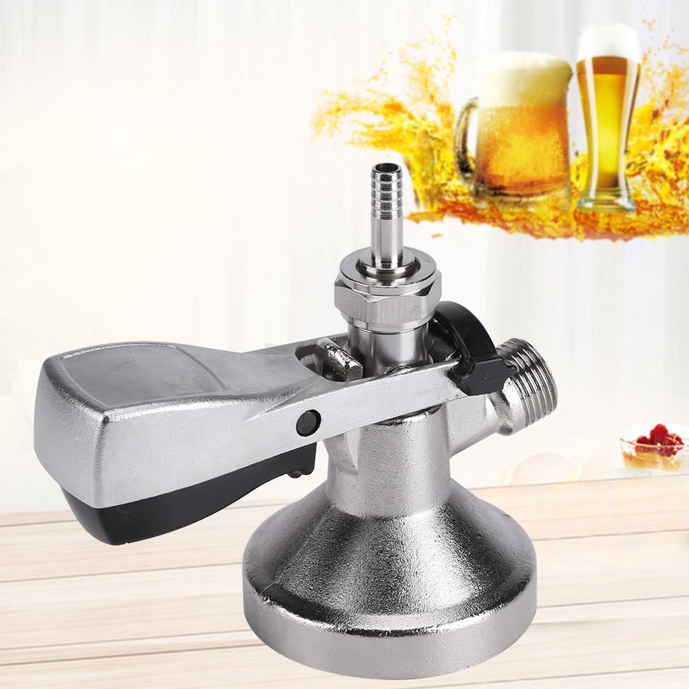 G Type Keg Stainless Steel Coupler Draft Beer Dispenser Brew w Air Valve Home