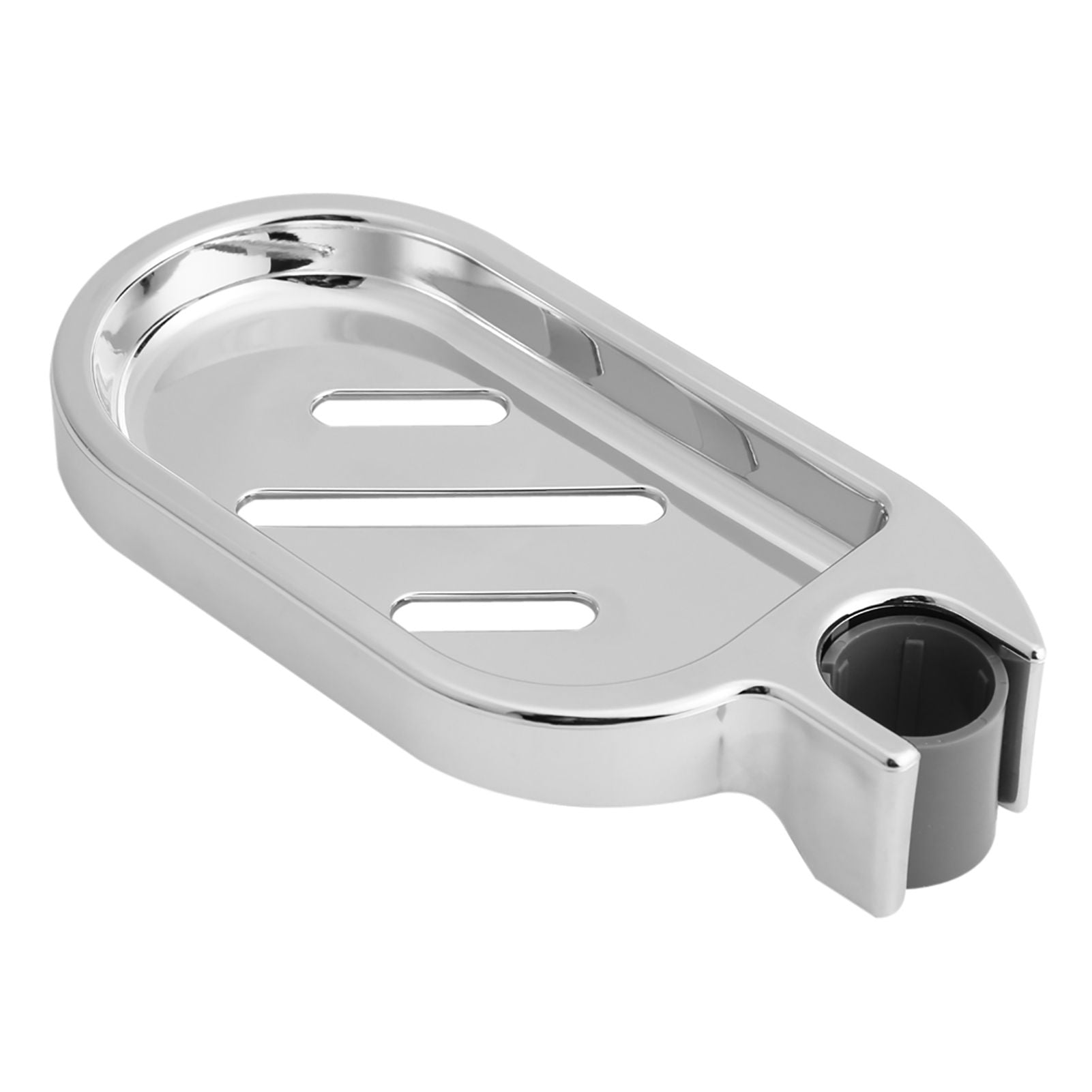 ABS Soap Dish Holder Adjustable Shower Rod Slide Practical Bathroom Gadget