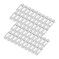 40 Pcs Silver Tone Metal Keyhole Hanger Fasteners for Picture Frames Hang Wall Indoor