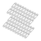40 Pcs Silver Tone Metal Keyhole Hanger Fasteners for Picture Frames Hang Wall Indoor