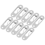 40 Pcs Silver Tone Metal Keyhole Hanger Fasteners for Picture Frames Hang Wall Indoor