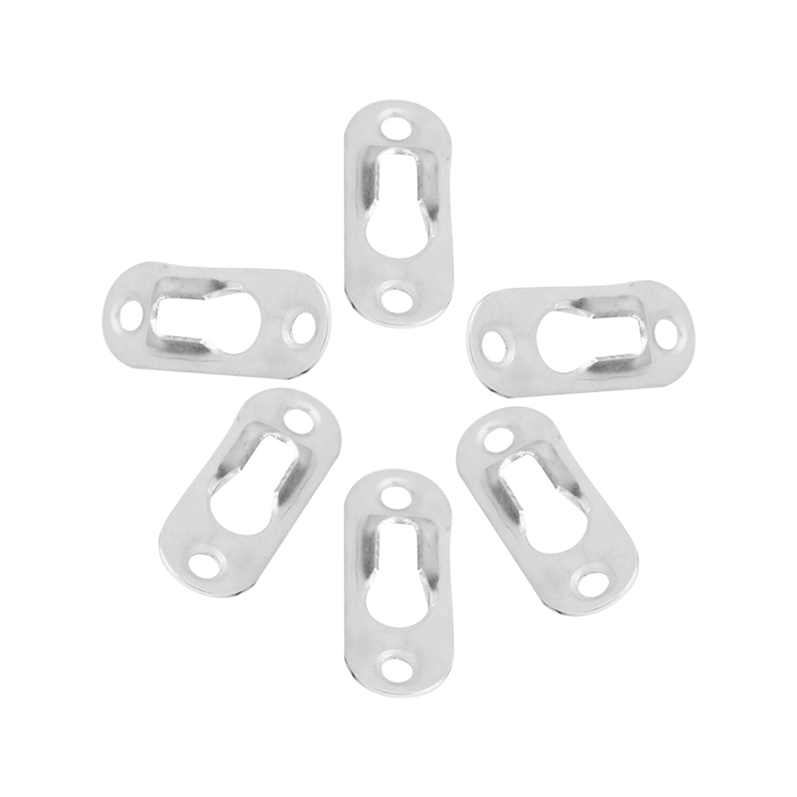 40 Pcs Silver Tone Metal Keyhole Hanger Fasteners for Picture Frames Hang Wall Indoor