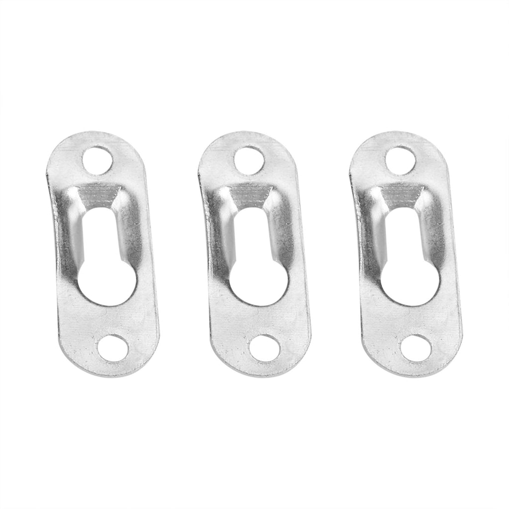 40 Pcs Silver Tone Metal Keyhole Hanger Fasteners for Picture Frames Hang Wall Indoor