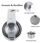 Measuring Cups and Measuring Spoons Set Ejoyous 304 Stainless Steel 13 Pieces Kitchen Measuring