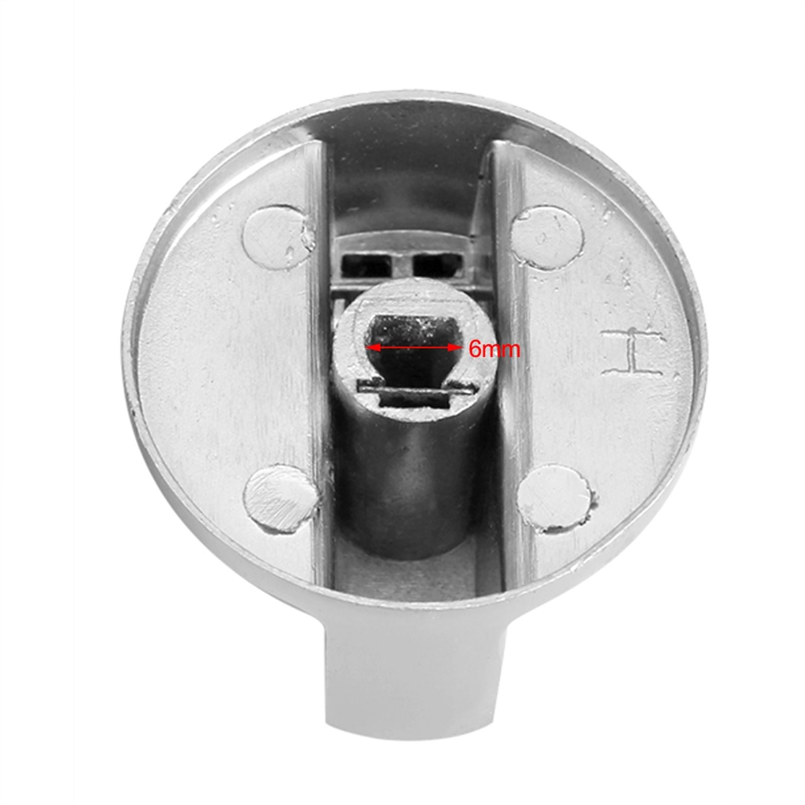 2Pcs 6mm Zinc Alloy Home Kitchen Gas Stove Knobs Cooker Oven Cooktop Metal Switch Control